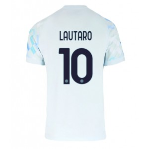 Inter Milan Lautaro Martinez #10 Jalkapallovaatteet Vieraspaita 2025-26 Lyhythihainen